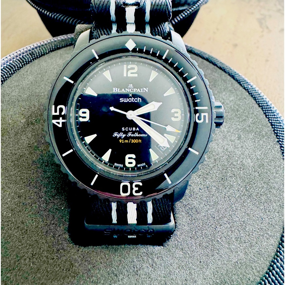 NEW - NEVER WORN BLANCPAIN X SWATCH OVEAN OF STORMS